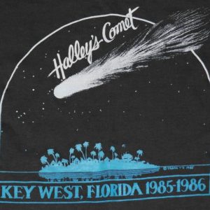 Vintage 1980's KEY WEST Florida HALLEYS COMET T-Shirt