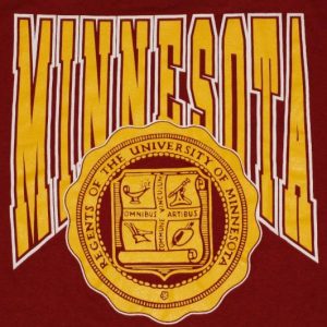 Vintage 1980s University of Minnesota Deadstock NOS T-shirt