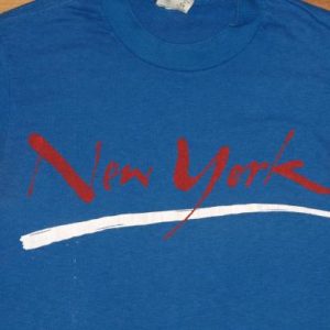 Vintage 1980s New York Blue T-Shirt Tee Shirt 80s