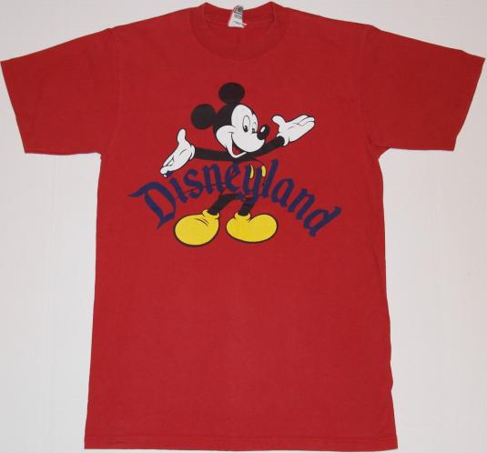 Vintage 1980s Disneyland Mickey Mouse Red T-Shirt | Defunkd