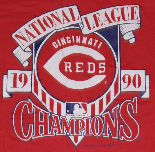 Vintage 1990 Cincinnati Reds NL Champions Baseball T-Shirt | Defunkd