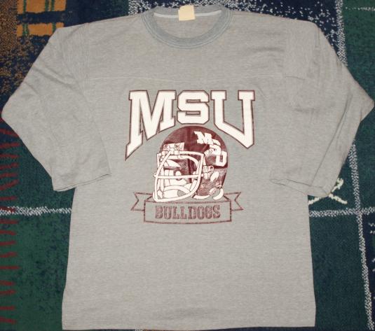 Vintage MSU Bulldogs Football Helmet Mississippi Shirt | Defunkd