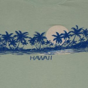 Vintage 1980s Hawaii Palm Tree Surf Beach T-Shirt