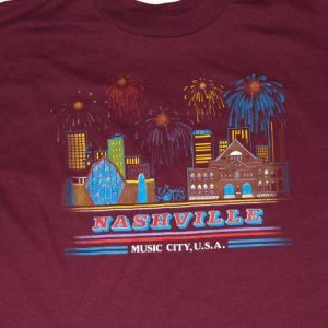 Vintage 1980s NASHVILLE Tennessee Music City T-Shirt