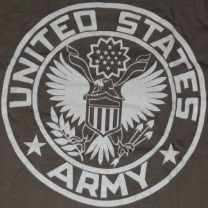 Vintage 1980s USA UNITED STATES ARMY Brown T-Shirt