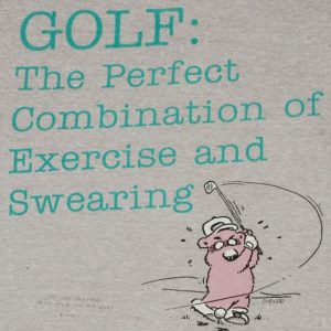 Vintage 1980's GOLFING Novelty T-Shirt Funny Humor