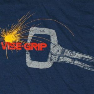 Vintage 1980s Vice Grip T-Shirt Tool Navy Blue