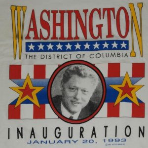 Vintage 1993 President Bill Clinton Inauguration T-shirt 90s