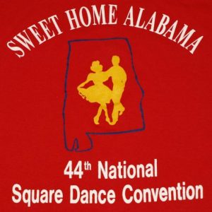 Vintage 1980s Sweet Home Alabama Square Dancing T-Shirt 80s