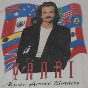 Vintage 1995 YANNI Concert Tour T-Shirt 1990s