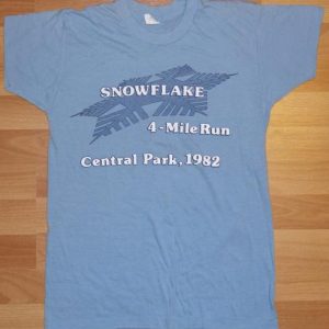 Vintage 1982 Central Park New York Snowflake Run T-Shirt