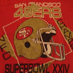 Vintage San Francisco 49ers Super Bowl XXIV T-Shirt M/S