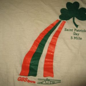 Vintage Saint Patricks Day 5 Mile GBS Sports Irish T-Shirt S