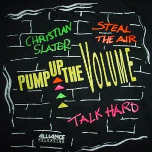 Vintage Pump Up The Volume T-Shirt Christian Slater L