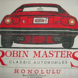 Vintage Magnum PI T-Shirt Robin Masters Ferrari 308 GTS M