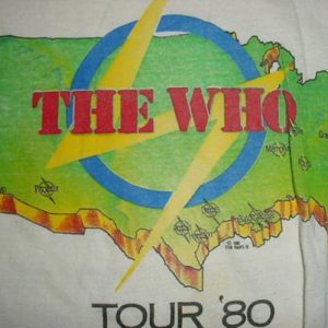 Vintage The Who T-Shirt Jersey Tour 1980 M