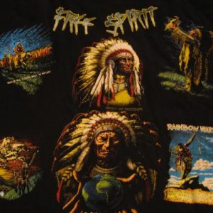 Vintage Free Spirit Native American Indian Head T-Shirt L/XL