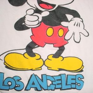 Vintage Mickey Mouse Los Angeles T-Shirt L.A. style M/S