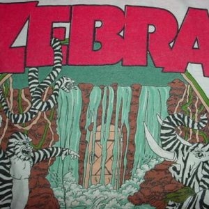 Vintage Zebra T-Shirt Sleeveless Who's Behind The Tour S