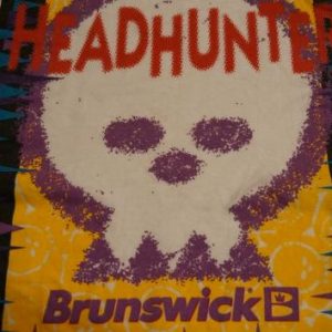 Vintage BRUNSWICK BILLIARDS HEADHUNTER T-Shirt Skull L/XL