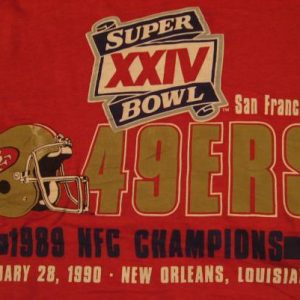 Vintage San Francisco 49ers Super Bowl XXIV T-Shirt M/S