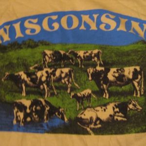 Vintage Wisconsin Cows T-Shirt Dairy M/S