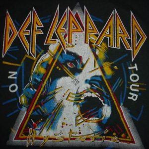 Vintage Def Leppard T-Shirt Hysteria Rare Back Design L/M