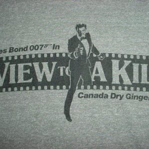 Vintage James Bond View to a Kill T-Shirt Roger Moore M/S