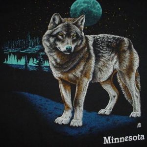 Vintage Minnesota Wolf Moon T-Shirt L/M