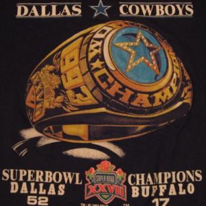 Vintage Dallas Cowboys Super Bowl Champions XXVII T-Shirt L