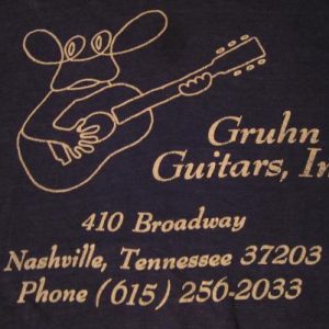 Vintage Gruhn Guitars Nashville Tennessee T-Shirt S