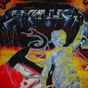 Vintage Metallica Album Justice Kill Lightning T-Shirt XL/L