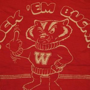 Vintage F*ck 'Em Bucky T-Shirt Wisconsin Badgers M/L