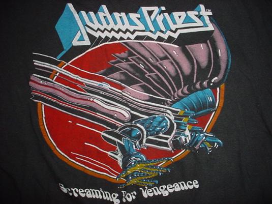 Vintage Judas Priest Screaming For Vengeance T-Shirt M/S | Defunkd