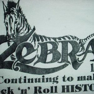 Vintage Zebra T-Shirt 1980 Jersey Rock History M/L