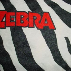 Vintage Zebra T-Shirt Stripes Band Sleeveless M/L