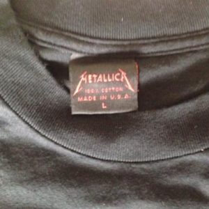 VINTAGE 1992 METALLICA UNFORGIVEN T SHIRT