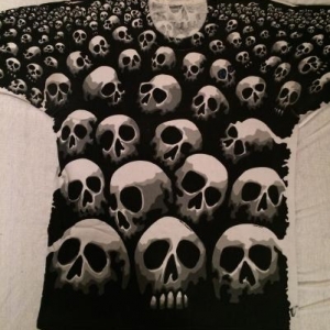 1992 Chris Pinkerton Liquid Blue Skull t-shirt