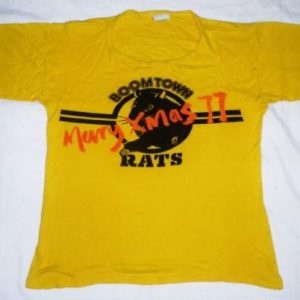 VINTAGE 70's THE BOOMTOWN RATS- MERRY XMAS 77 T-SHIRT