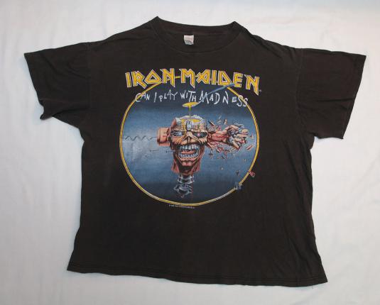 VINTAGE IRON MAIDEN CAN I PLAY WITH MADNESS 80s T-SHIRT | Defunkd