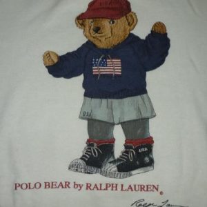 Vintage Polo Bear Ralph Lauren USA Flah Sweatshirt