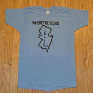 VTG 70s 80s Where the Heck is Flemington NJ T-Shirt sz M L