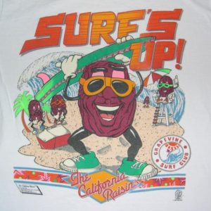 Vintage 80s California Raisins T-Shirt Surf's Up Fits Size L