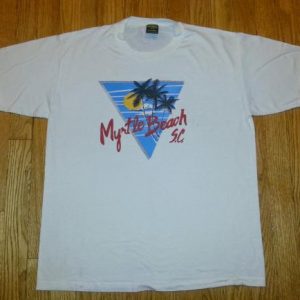 VTG 80s MYRTLE BEACH T-Shirt South Carolina SOFT Fits M/L