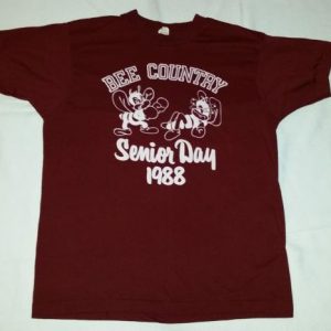 80s Bee Country Senior Day 1988 T-Shirt Screen Stars Size L