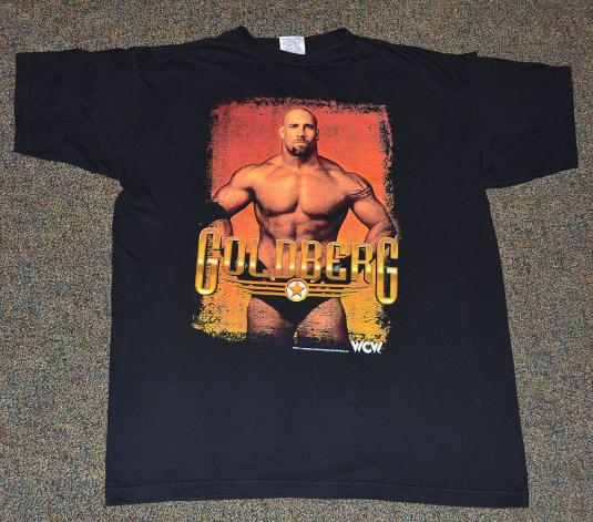 VTG 90s T-Shirt WCW Goldberg WWF Wrestling Fits XL to XXL | Defunkd