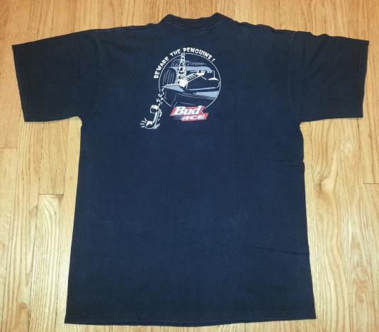 1996 Budweiser Bud Ice Penguin T-Shirt 90s Beer Large | Defunkd