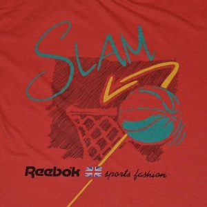 Vintage 80s Reebok Slam Basketball T-Shirt - M