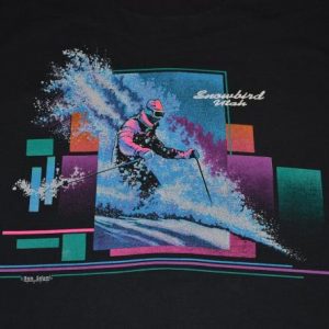 Vintage 90s SAN SEGAL Snowbird, Utah Ski Skiing T-Shirt - XL