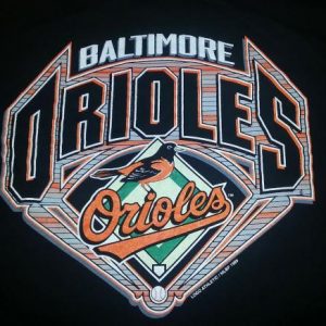 VTG 90s MLB Baltimore Orioles T-Shirt Logo Athletic Sz L